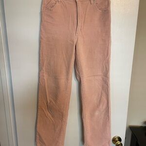 Rolla's 27 High Rise Straight Light Pink Corduroy Pants